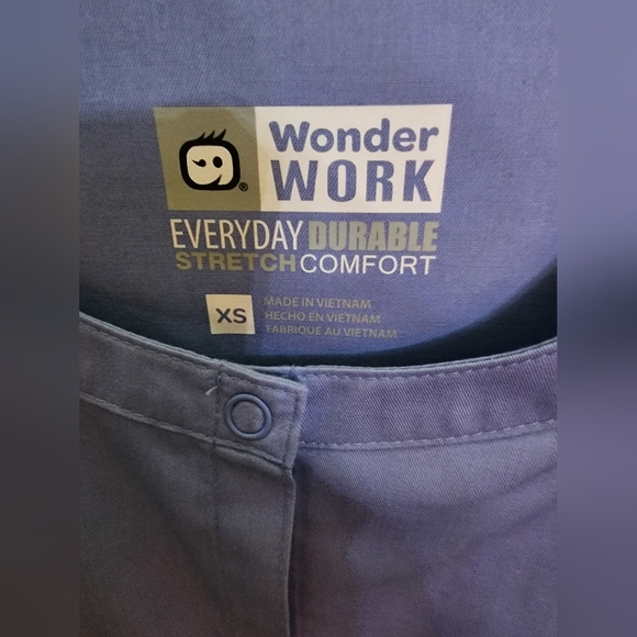 WonderWork 800A Unisex Snap Front Scub Jacket. Ceil Blue. Size XS. NWT (A18) - Picture 7 of 8
